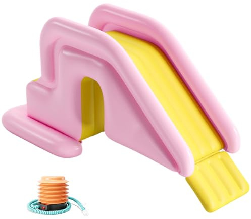 Otbushit Aufblasbare Poolrutsche, 78, 7 x 33, 5 x 31, 5 Zoll PVC-Schwimmbadrutsche, breit mit Wasser befüllbar für draußen, drinnen, Hinterhof, Stil 2