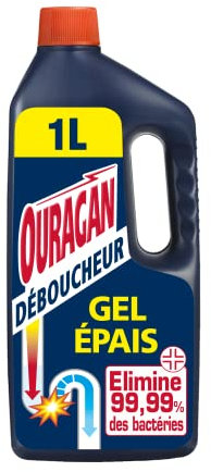 Ouragan Déboucheur Gel Epais 15 minutes 1 L