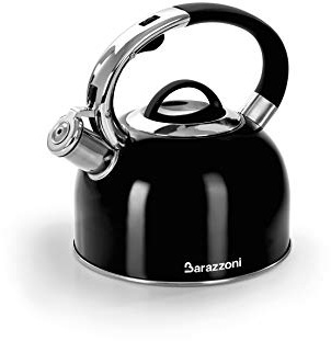 Barazzoni 802082003, Hervidor, Brillante, Acero Inoxidable, Negro Pulido