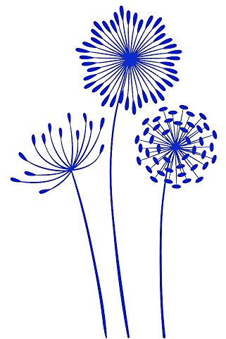 Pusteblume Vinyl Wandtattoo Große Größen 56 Farben Wanddekoration Shabby Chic Style / F23 (Vinyl Wandtattoo 1 Farbe, L Größe - 140 x 200 cm / 55,5 x 78,2 Zoll)