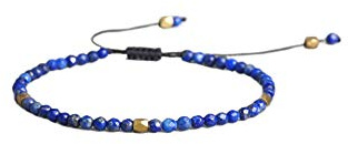 EXINOX Bracciale Tibetano con Perline : Lapislazzuli Chakra : Uomo Donna