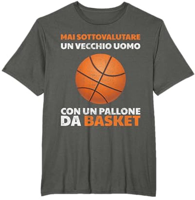 Basket Uomo Vintage Allenatore Pallacanestro Regalo Maglietta