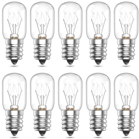 Bonlux E14 Backofenlampe Warmweiß Lampe Backofen Bis 300 Grad Dimmbar Salzlampe Glühbirne E14 14W 90LM Für Mikrowelle, Kühlschrank und Dunstabzugshaube 10 Stück