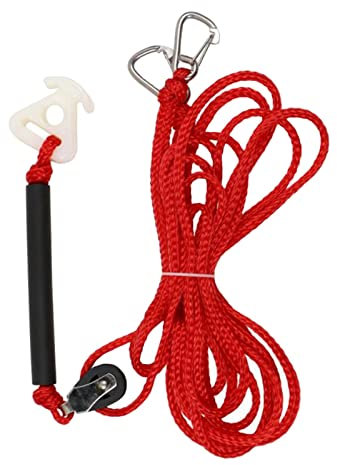 Perfeclan 12-Fuß-Schleppgeschirr, Wassersportseil mit Haken, Schnellkupplung und Umlenkrolle für Bootfahren, Wasserski, Wakeboarding, Waakeboarding