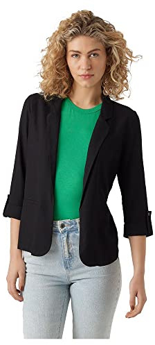 Vero Moda Femme Vmjesmilo 3/4 Loose WVN GA Noos Blazer, Noir, XS EU