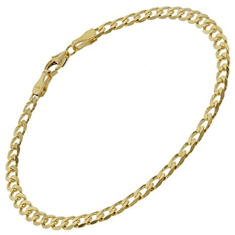 trendor Damen Panzer-Armband Gold 333 (8 Karat) 3,9 mm breit 75654-21