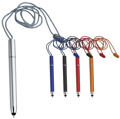 Hole Gadget ® | Penne Personalizzate Pubblicitarie Touch con Laccetto da Collo, Ideali come Gadget Personalizzati Promozionali per Aziende, Fiere Omaggio a Clienti, Matrimonio, Compleanno KD100 (400)