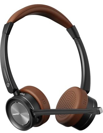 MAIRDI Wireless Headset with Microphone - Bluetooth Headset for Work, Trucker, PC, Office & Home - Dual Wireless 5.1 Multipoint for Teams & Drivers