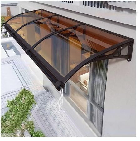 Toldo para puerta, ventana, entrada, puerta delantera, ventana, toldo, toldo exterior, toldos para puertas, cubierta de policarbonato, toldo para puerta de patio para protección solar, protección UV,