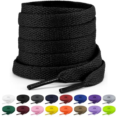 Shecret 2 Pares de Cordones, Cordones Planos de 8mm, Cordones Zapatillas Deporte Para Zapatillas Deportivas, Correr, Adultos, Niños, Poliéster
