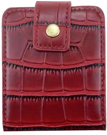 Leather Lipstick Case, Organiser, Portable Cosmetic Bag with Mirror for Women and Girls