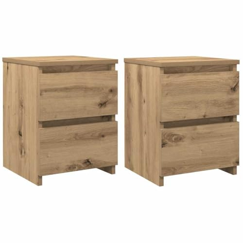 vidaXL Nachttische 2 STK. Artisan-Eiche 30x30x40 cm Holzwerkstoff