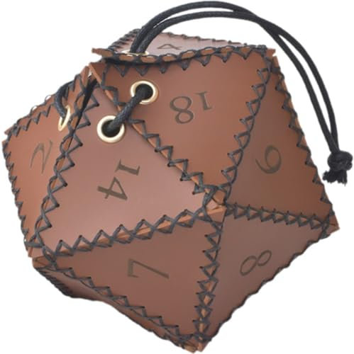 Leder-würfeltasche, Tragbare, Spitze Würfelset-Aufbewahrungstasche, Geeignet Für RPG-brettspiele, Labyrinth-Themen-kordelzugtasche