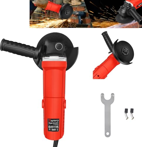 grinder Tool Angle Grinder, 12000 RPM Disc Cutter, Stump Chopper with Spanner, 115mm Bench Mini Wood Cutter 2000W with Wheel Guard for Cutting/Grinding/Polishing/Sharpening