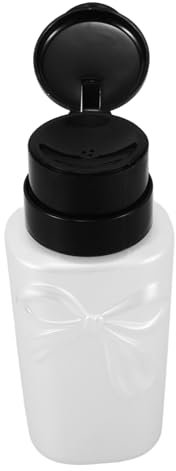 Didiseaon Press down Nail Remover Bottle 50ml White Empty Manicure Liquid Dispenser Lock Travel Makeup Cleaner Storage Container