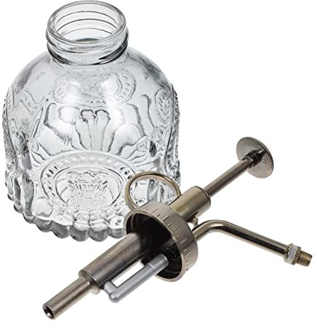 Milisten Vintage Relief Glas Wassersprüher Für Garten Und Zimmerpflanzen Graue Glas Sprühflasche Mit Daumenpumpe Großes Fassungsvermögen Vielseitig Für Bewässerung Und Reinigung