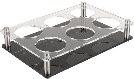 Ciieeo porte-verres à shot injecteur Distributeur de verres de bar haut portion trousse Distributeur et support de 6 verres à liqueur organisateur de tasses à whisky Acrylique