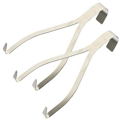 BESPORTBLE 2pcs BBQ Hooks Stainless Steel Meat Hooks for Hanging Smoking and Drying