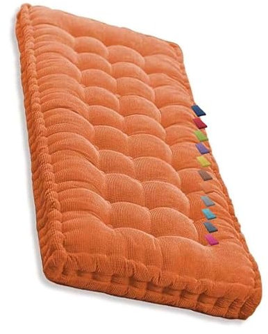 Bankkissen für Innen- und Außenbereich, waschbar, Garten-Sitzpolster für Schaukel, Liege, Sofa, Terrasse, Küche, Veranda, Hängematte, Rattan, Rasen, Orange
