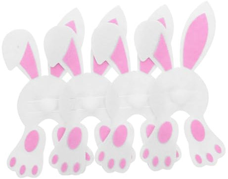 MAGICLULU 4stücke Ostern Kaninchen Besteck Hälter Tasche Utensil Beutel Für Geschirr Dekorationen Und Party Tisch Zubehör Ostern Besteck Beutel