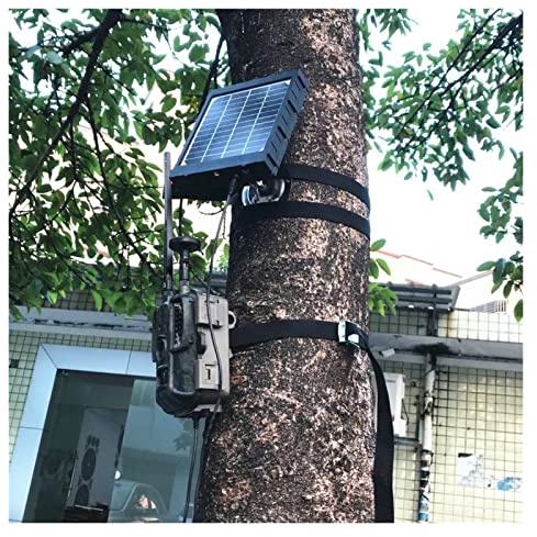 Caméra de chasse, Panneau solaire de la caméra Trail for la caméra de chasse 4G Traps photo Chargeur solaire de batterie externe 8000mAh Aluminium Batterie Polymère Alimentation solaire Pour la survei