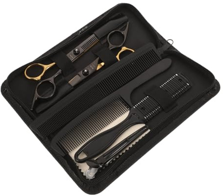 OATIPHO Set Forbici Per Taglio Di Chioma Professionali 6 Pollici in Acciaio Inox Forbici Sfoltitrici e Rifinitore, Kit Per Uso Domestico Per Uomini e Principianti