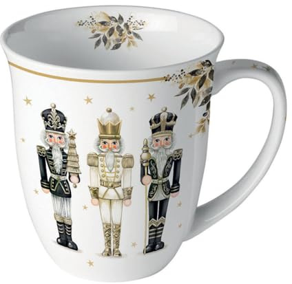 Ambiente Tasse en porcelaine - Motif casse-noisette royal - Environ 400 ml