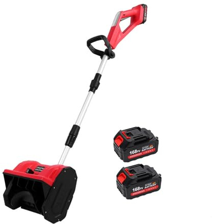 Soffiatore di Neve Senza Fili 12 Pollici – Pala da Neve Elettrica Leggera e Pieghevole, Con Batteria Ricaricabile, Per Giardino, Vialetto e Terrazza
