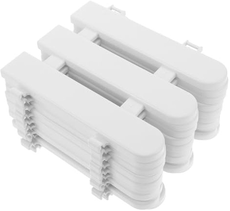 ibasenice Cloture de Jardin en Plastique Blanc Résistante Vent Soleil, pour Cour et Jardin Facile à Assembler Lot de 10 Pièces Embouts Ronds