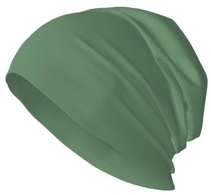 YYHHAOFA Cappello invernale lavorato a maglia, per adulti, con stampa verde melone, berretto casual, cappello elastico senza orlo, unisex