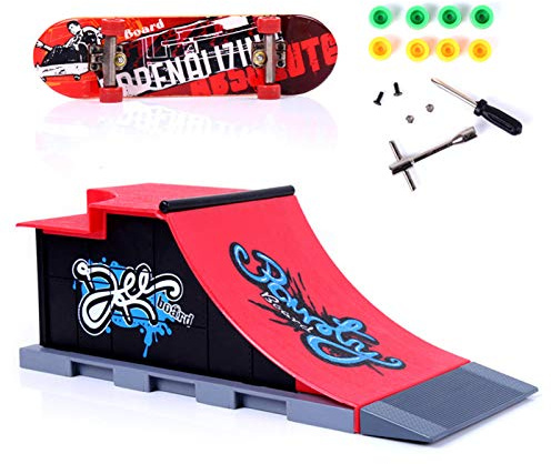 Generisch Finger Skating Board Skate Park Kit Lernspielzeug-Set mit Rampe Bahn Veranstaltungsort-Kombination