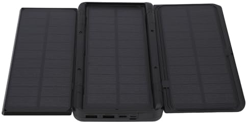 Xiuganpo Power Bank Solare Da 10000 Mah, Ups Con 3 Pannelli Solari Pieghevoli E Luce Sos, Caricabatterie Portatile Di Emergenza Con Ingresso Usb C E Uscita Pd20W A Ricarica Rapida.