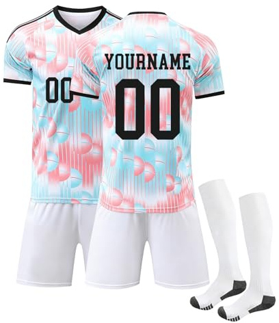 YSFWL Fussball Trikot Kinder und Erwachsene 2026 WM Deutschland Fußball Trikots, Heim Auswärts Fussball Trikot, Fussballtrikot Jungen Herren Football T-shirt, Short und Socken Set(#02 Belgien)