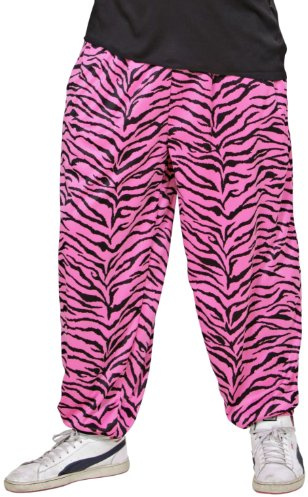 W WIDMANN MILANO Party Fashion - 80er Jahre Hose | Jogginghose mit auffälligem Zebra-Muster, für Mottoparty, Faschingskostüme