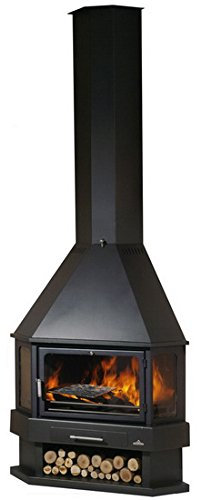 BRICOSOL CHIMENA DE LEÑA METÁLICA DE RINCÓN BRONPI Modelo Lorca-R