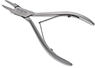 Eckenzange für Fußpflege- Nagelzange - Eckenzange spitz-Fußpflegeinstrument- extrem schlank- für tiefeingewachsene Nägel (13 cm)