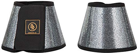 BR Hufglocken, campane glitterate per saltare (M, nero-argento)