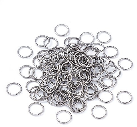 Craftdady 2000 Stück 10mm 1mm Edelstahl Offene Ringe für Schmuckherstellung