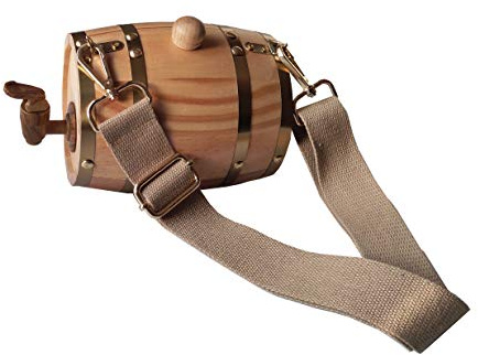 bernhardiner Rettsfass-Halsband, Whiskeyfass-Kit mit Fassornament, 1/2 Liter großes Fass mit verstellbaren Ringen