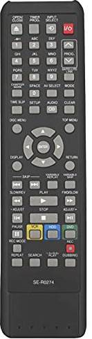 ALLIMITY SE-R0274 Remote Control Replace Fit for Toshiba HDD DVD Recorder | RD-XV47KB RD-XV47KE RD-XV47KF RD-XV47KTE RDXV47KB RDXV47KE RDXV47KF RDXV47KTE
