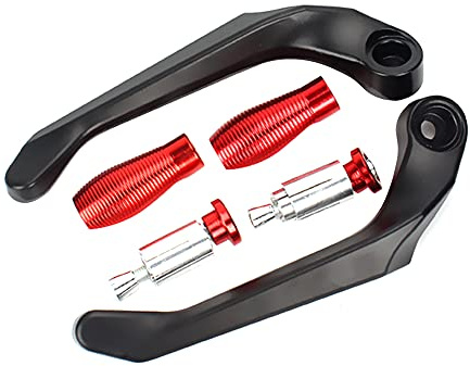 Motorrad Lenker Schutz, Asudaro 1 Paar Motorrad Bremshebel Lenker Schutz Aluminium Universal Motorrad Bremse Kupplungshebel Schutz Lever Guard für Motorrad, Roller, Elektroautos, Mountainbikes,rot