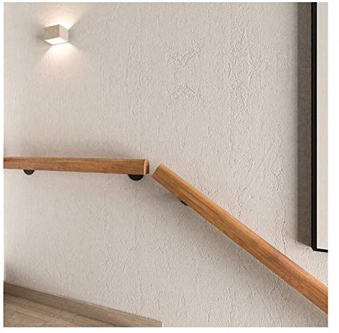 AUGUSE Handrails for Stairs Indoor Outdoor Stair Handrail Wooden Handrail Natural Banister Fixing Wall Mounted Rounded Edges For Elderly Kids Outdoor Indoor Stairs Steps (Size : 100cm)