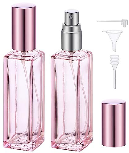 Segbeauty Vaporizzatore Profumo, 2 Pezzi 20ml Dispenser Profumo da Viaggio, Ricaricabile, Spruzzatore Rosa per Passeggiate, Feste, Appuntamenti