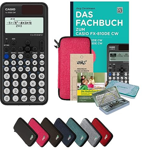 CALCUSO Streberpaket Pink mit Taschenrechner Casio FX-85DE CW