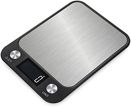 Échelle de cuisine numérique Balance de cuisine Noir Balance multifonction précise en grammes et onces 11LBBS / 5 kg Cuisson et cuisson de cuisson et acier inoxydable