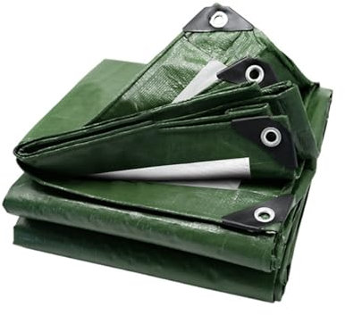 Tarpaulin Camping Tarp Waterproof Tent Tarpaulin Sunshelter Rain Sun Shade Sails Camping Awnings Sun Shelter Cloth Car Rain Cover Tarp(Green Sliver,3x4m)