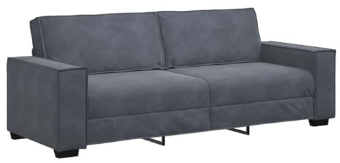 vidaXL Canapé à 3 Places Gris foncé 220x78x84 cm Velours, canapé, canapé Trois Places, canapé 3 Places en Velours, Divan, canapé en Velours