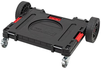 Qbrick System Chariot de Transport One Transport Platform All Terrain Black Planche à roulettes pour Tous Les Supports de Chantier Équipement d'atelier Robuste Charge maximale 120 kg Modulaire