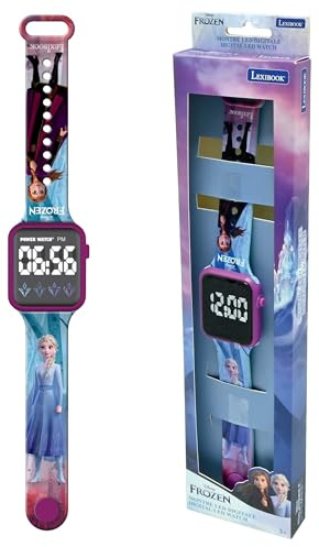 Lexibook, Frozen, Orologio digitale, display 12 o 24 ore, blu/viola, DMW060FZ