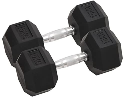 vidaXL 2X Kurzhantel Kurzhanteln Hantel Hanteln Hantelset Set Minihantel Hexagon Hantelscheiben Gewichte Fitness Krafttraining 30kg Gesamt Gusseisen